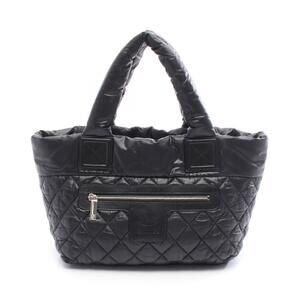 Chanel Coco Cocoon Tote Bag Black Burgundy Red